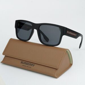 NEW Burberry BE4358 KNIGHT 346481 Matte Black Dark Grey Polarized Men Sunglasses